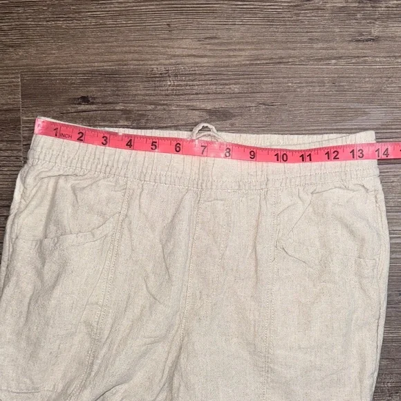 Old Navy Linen Taper Tan Pants-Small - Picture 4 of 8